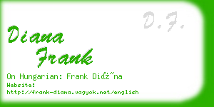 diana frank business card